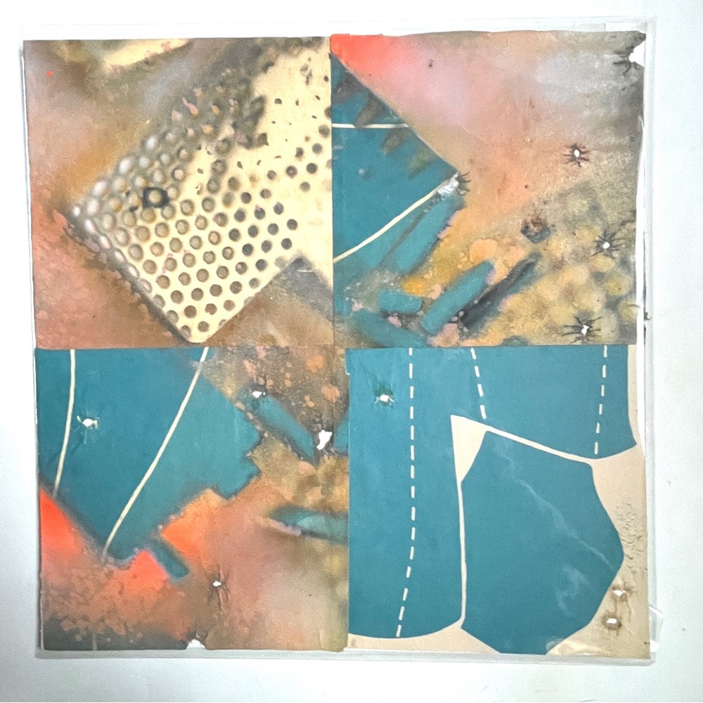 ‘Protecting’ Marksman Series: Abstract Teal and Orange Art Piece